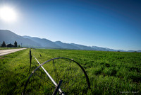 Irrigation Wheel at Sunrise – Alpine, Wyoming
